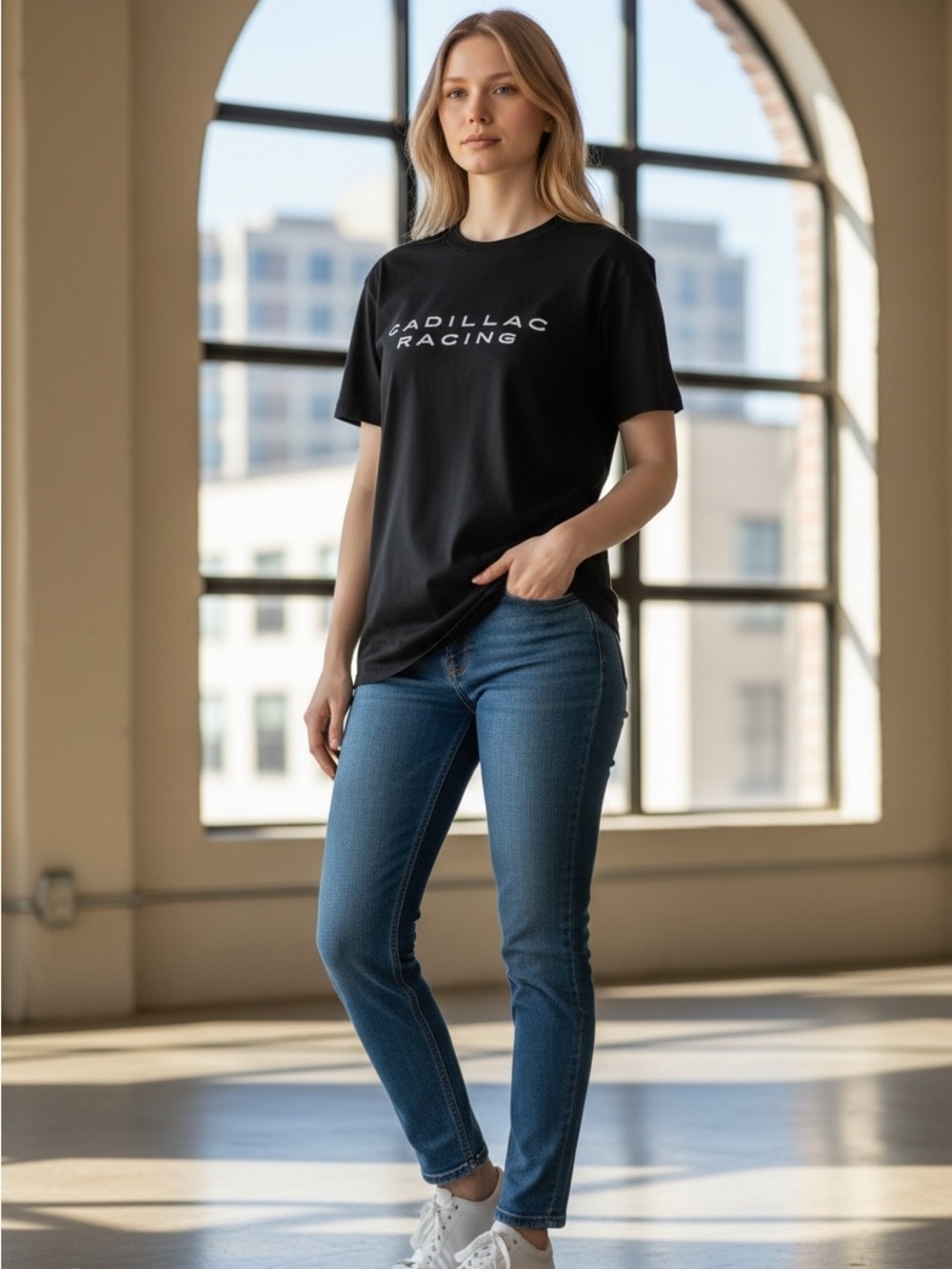 Racing Men's Black Graphic Tee